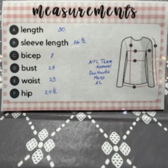 Team Apparel  Navy and Green Seahawk Quarter Zip Shirt - Mens Size XL - Picture 6 of 6